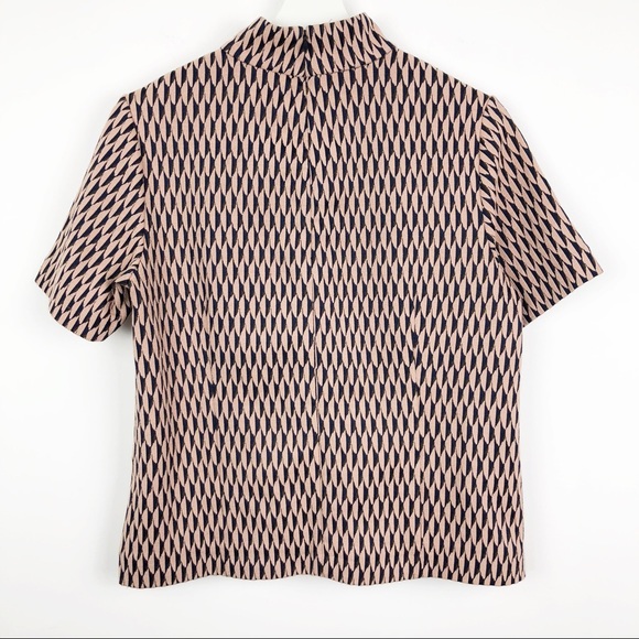 Ann Taylor Top with patterns - orange and black - Picture 2 of 6